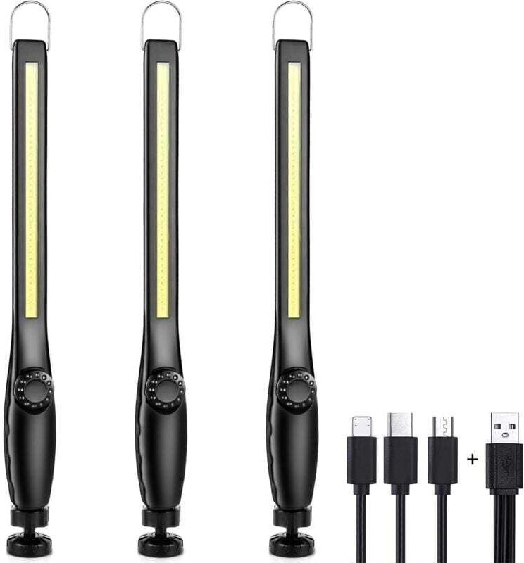 Ulisem LED Arbeitsleuchte Mechaniker Werkstattlampe Wiederaufladbar Baustelle, Leistungsstarke Magnetische Garagenlampe ...