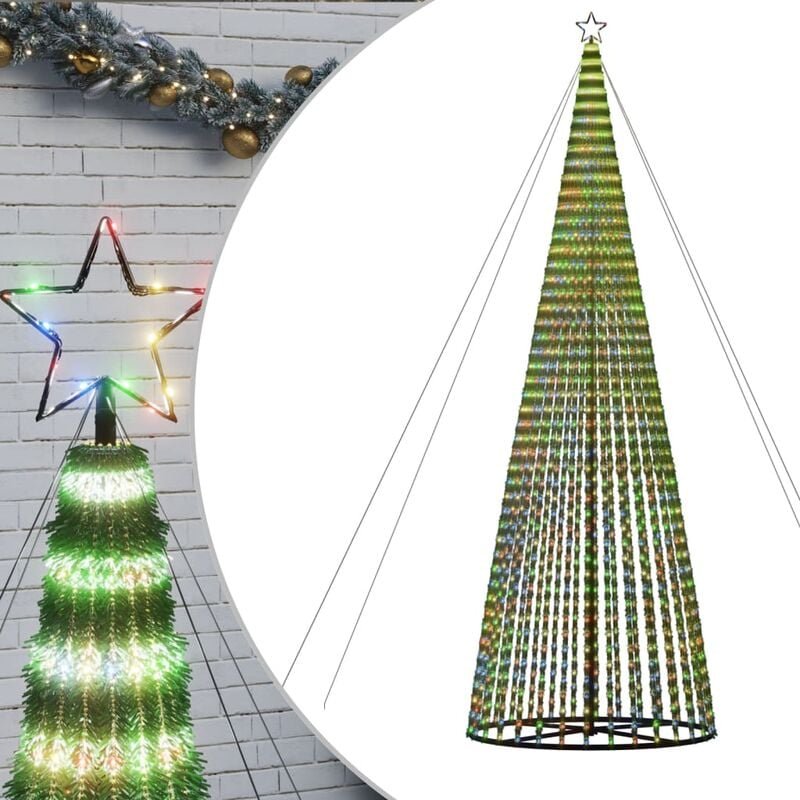 LED Weihnachtsbaum 1544 LEDs Mehrfarbig 500 cm vidaXL