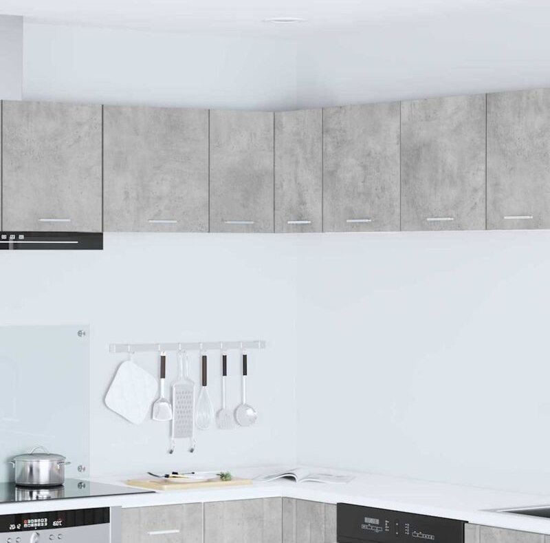 Hängeschrank Riga Betongrau und Weiß 57 x 57 x 40 cm vidaXL