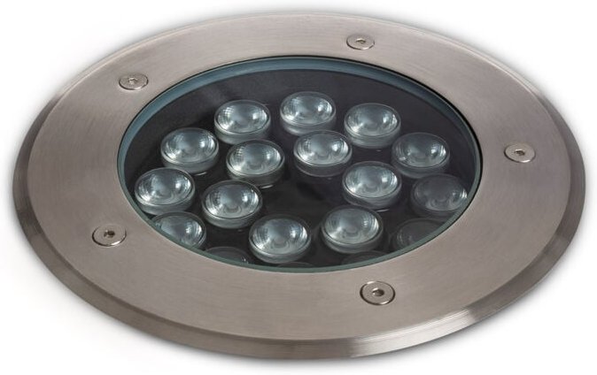 Aussen LED Bodeneinbauleuchte 18W Solid Inox 3000K Warmweiß