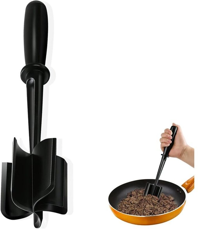 Fleischwolf, Burgerpresse, Kartoffelstampfer – alles in einem: Multifunktionaler Profi-Fleischwolf aus hitzebeständigem ...