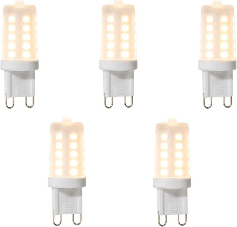 5er-Set dimmbare G9-LED-Lampen 3W 280 lm 2700K