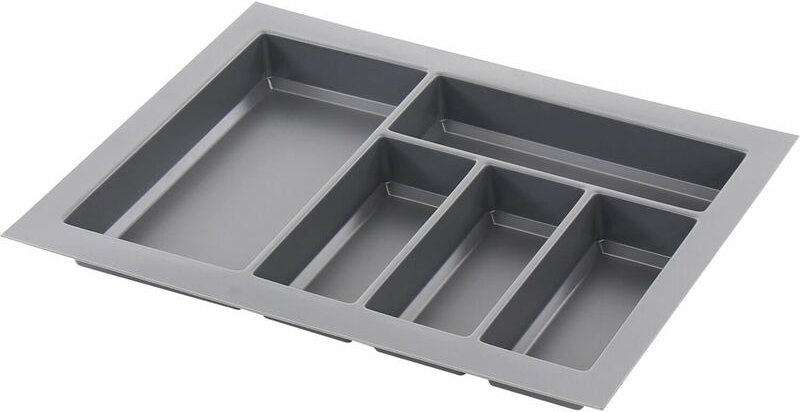 Agoform Besteckeinsatz Classico kürzbar 440x540x50,5mm, Kunststoff schiefergrau