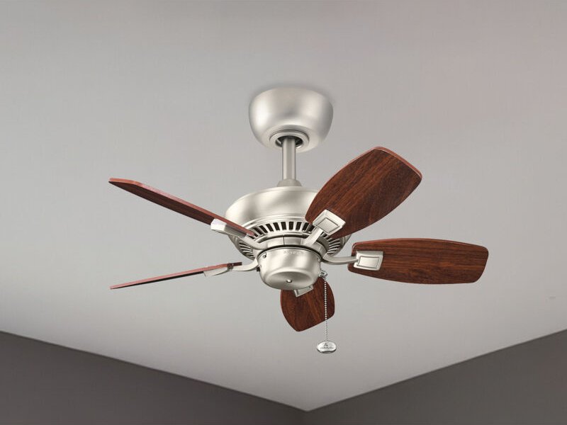 Kleiner Deckenventilator canfield ø 76cm mit 2-farbigen Holzflügeln