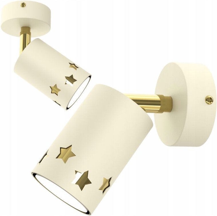 Kinder-Deckenleuchte Spot Led Beige Star Ecru Gold Gu10