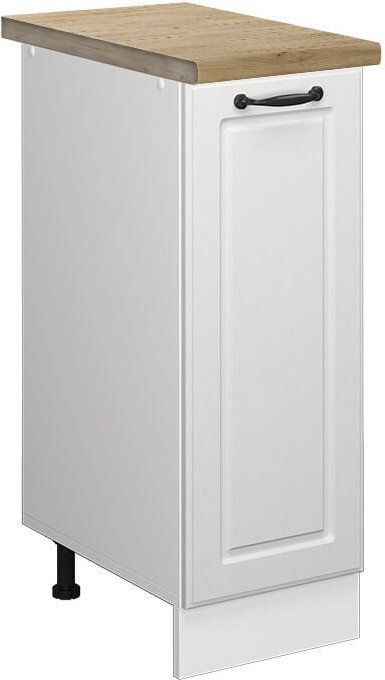 Vicco - Apothekerschrank R-Line, Weiß Landhaus, 30 cm , ap Eiche