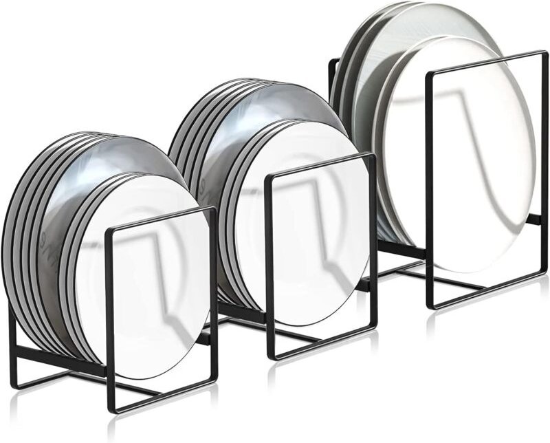 3-teiliger Topfdeckel-Organizer, multifunktionale Abtropfgestelle aus Metall, für Küchenschränke, Aufbewahrungstabletts,...