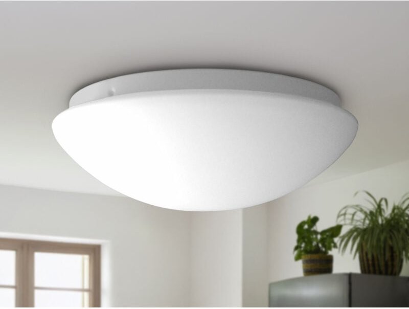 Klassische Deckenschale mit Glas Lampenschirm Opalglas, ø 30cm