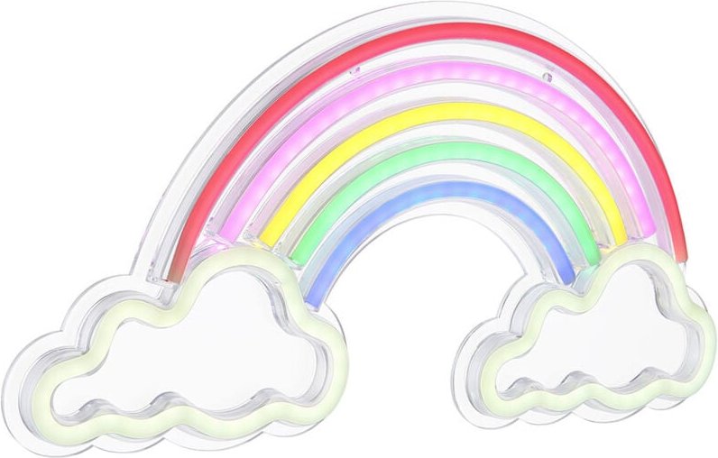 Etc-shop - led Wandleuchte Regenbogenlampe Dekoleuchte Kinderzimmerlampe, usb Kabel on/off Schalter, Kunststoff opal kla...