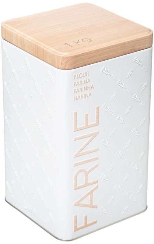 5five Simply Smart - Mehldose 1kg metall scandinave nature weiß - 5five