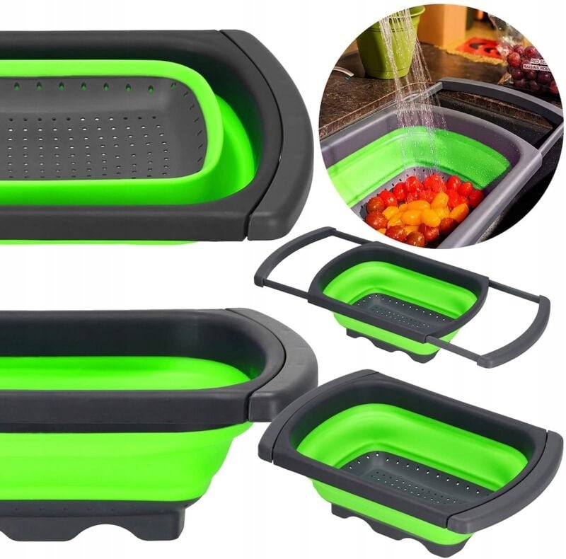 Silikon-Sieb Abtropfsieb Klappbarer Küchenablauf Für Großes Spülbecken
