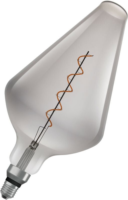 Osram - Vintage 1906 LED-Lampe mit Smoke-Tönung, 4W, 140lm, spitz zulaufende Form mit 193mm Durchmesser & E27-Sockel, wa...