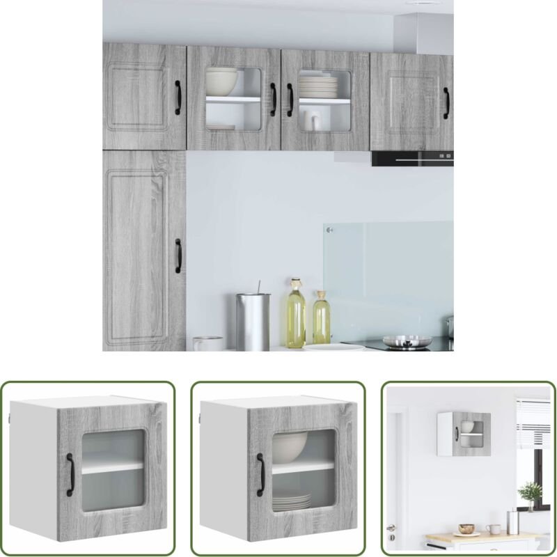 Küchenregal - Küchenschrank mit Speicher Kalmar Graues Sonoma 40 x 31 x 40 cm