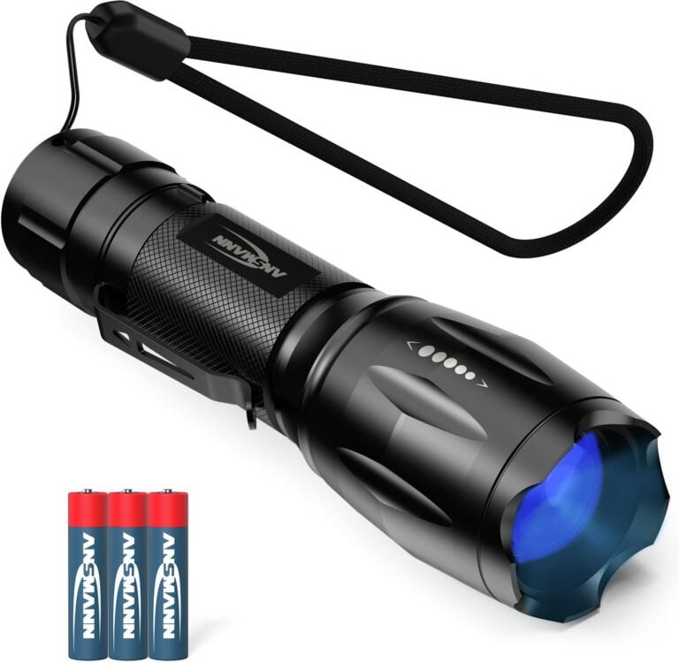 Taschenlampe, UV-Lampe, LED-Leuchte, 400nm, 4 Lichtmodi - Ansmann