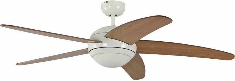 Deckenventilator Melton Weiß / Ahorn mit Licht