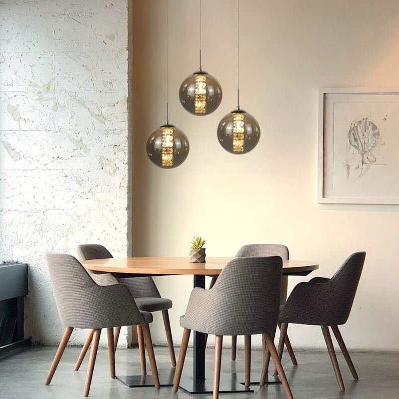 Thumbnail - Gbly - Pendelleuchte esstisch Hängelampe Modern - Esszimmerlampe Höhenverstellbar Hängeleuchte 3-Flammig aus Glas Esstis...