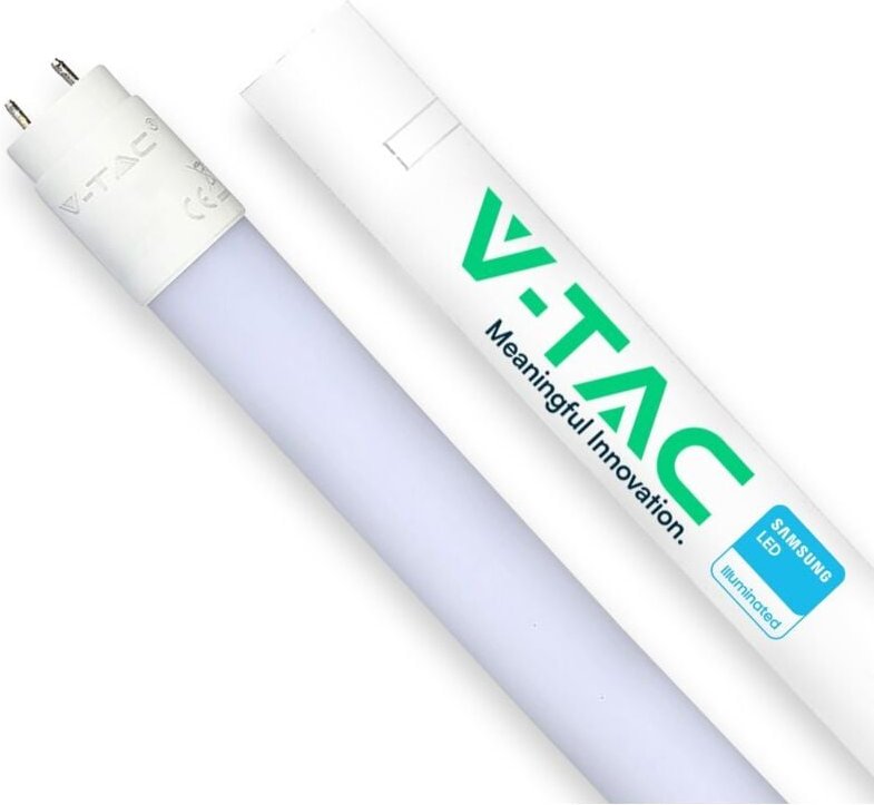 V-tac - Weiße led T8 Röhren - Samsung - IP20 - 18W- 1850 Lumen - 6500K - 5 Jahre - 120CM