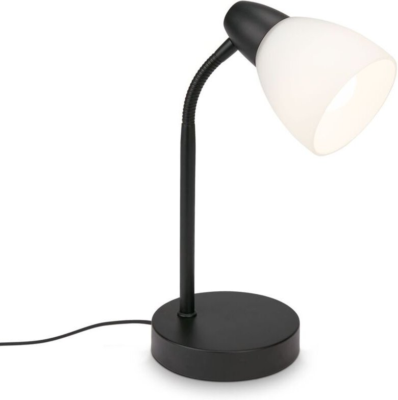 Briloner - Tischleuchte Tischlampe inkl. Kabelschalter 1xE14 max. 25W Weiß-Schwarz