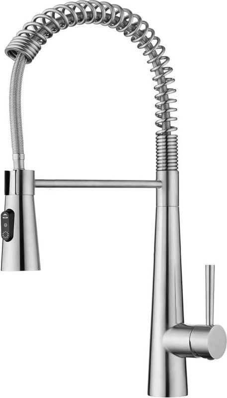Wasserhahn Küche Hochdruck, Küchenarmatur mit Herunterziehen Brause Ausziehbar, Mischbatterie Küche mit 3 Strahlarten, A...