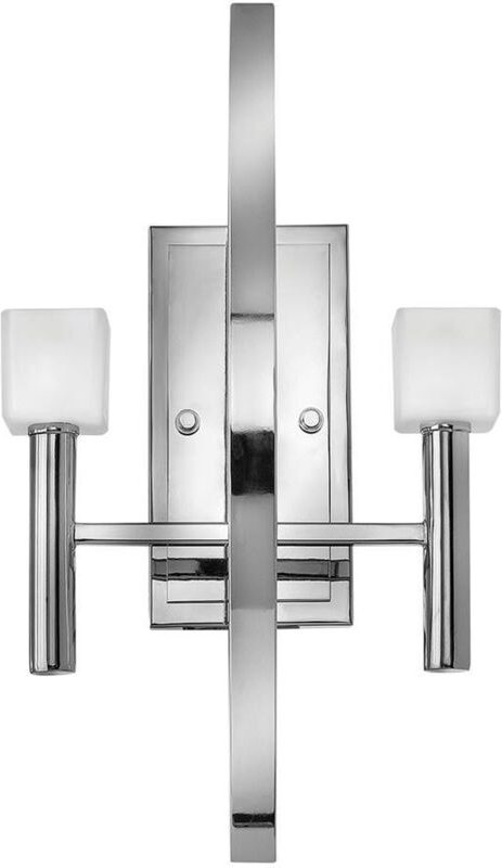 Mondo Hinkley Fredrick Ramond 2 Light Wandleuchte Chrom poliert