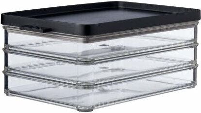 Kühlschrankdose omnia aufschnitt 3 schichte - schwarz - Mepal