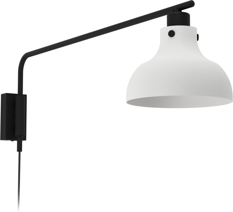 Thumbnail - Wandleuchte innen Matlock, Wandlampe Industrial mit Schwenkarm, Leselampe aus Metall in Grau und Schwarz, Wohnzimmer und...