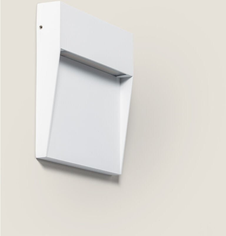 LED-Wandleuchte Außen 6,5W cct Wählbar Oberfläche Quadratisch Jade Weiß