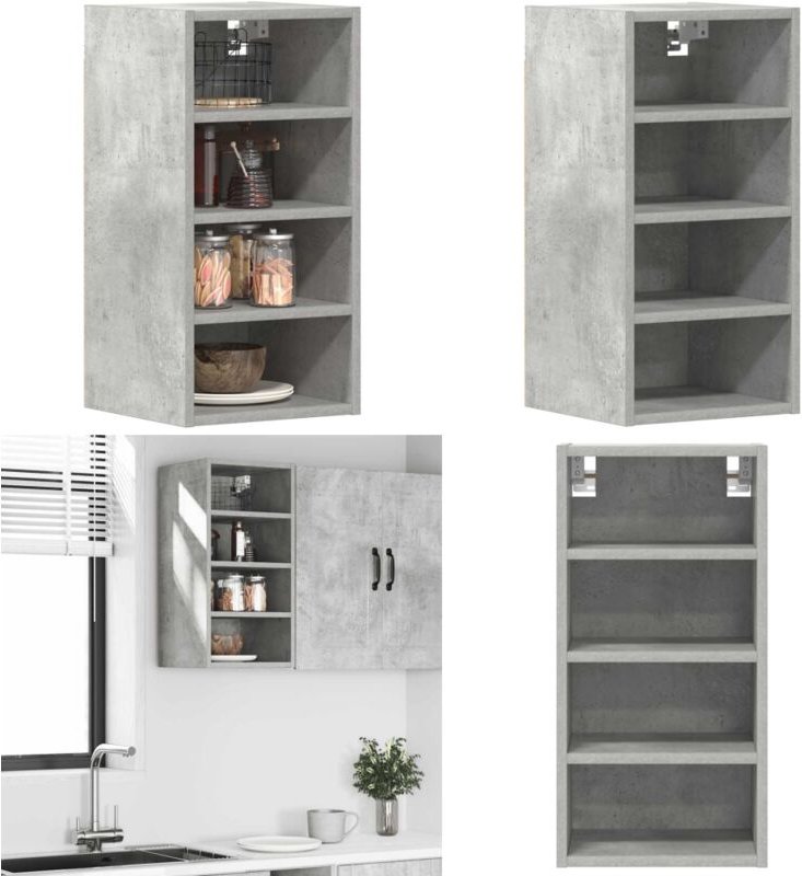 Hängeschrank Betongrau 30x29,5x60 cm Holzwerkstoff - Vidaxl
