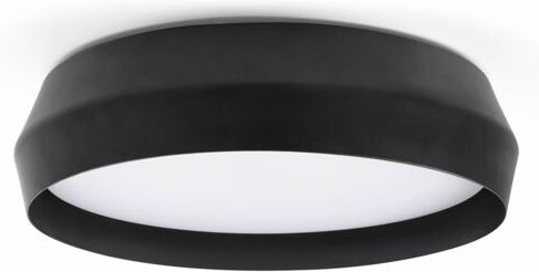 Faro Shoku 350 Schwarz, schwarze Wand-/Deckenleuchte 24W 2700K