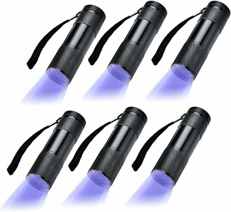 6er-Pack UV-Ultraviolett-Schwarzlicht, 9 LED-Taschenlampen für den Außenbereich usw.