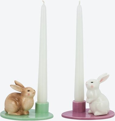 Kerzenhalter Hasen, 2 er Set