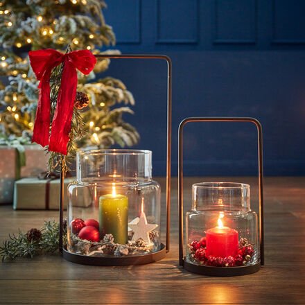 Windlicht mit Bügel, Größe M