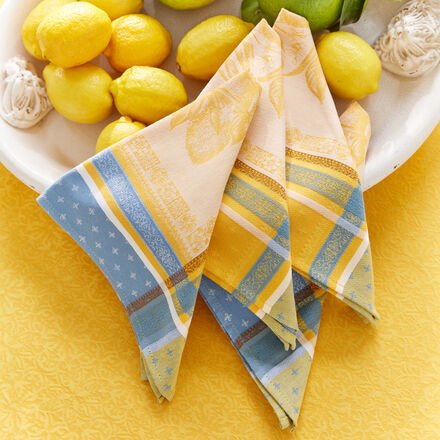 Jacquard Serviette Sonne, 50 x 50 cm, 4 Stück