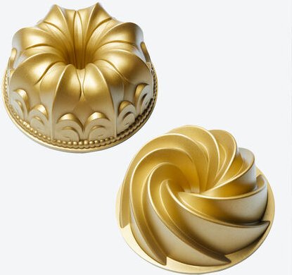 Mini-Backformen 2er Set (je 1x Spiral- und 1x Lilienblüte)