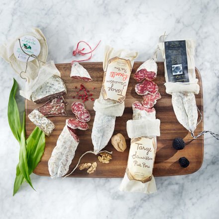 5er-Set Saucisson - Handwerklich & traditionell hergestellt, luftgetrocknet - Natur, Trüffel, Rosa Pfeffer, Bärlauch, Wa...