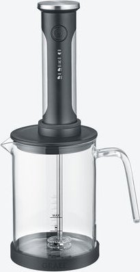 Graef Milchaufschäumer kabellos - Doppel-Quirl, 4 Funktionen: Cappuccino, Latte, Mixen, Manuell, mit Glas-Kännchen, USB-...