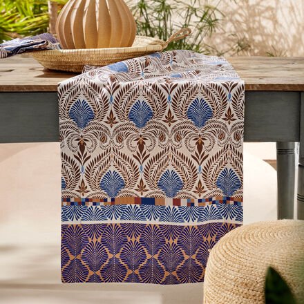 Bassetti Tischläufer "Nairobi", Orange, 100 % Baumwolle, 50/150 cm