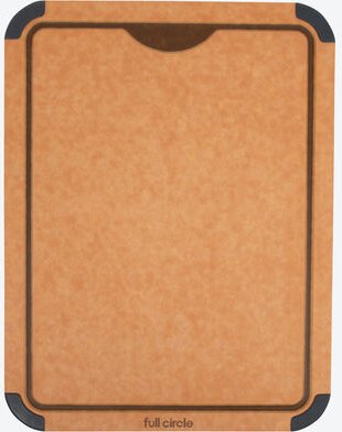 Schneidbrett, Groß, 43 x 33 x 1 cm (B/T/H), Holzzellstoff, rutschfeste Ecken, Saftrille, spülmaschinenfest, messerschone...