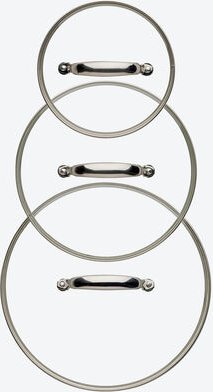 3-tlg. Set Hartglasdeckel (Ø 20, 24, 28 cm)
