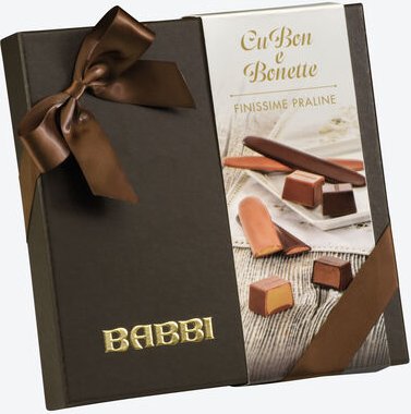Thumbnail - Italienische Pralinen 164 g - 16 Pralinen, fein gefüllt mit Haselnuss & Pistazie, dekorative Geschenkverpackung, dunkle ...