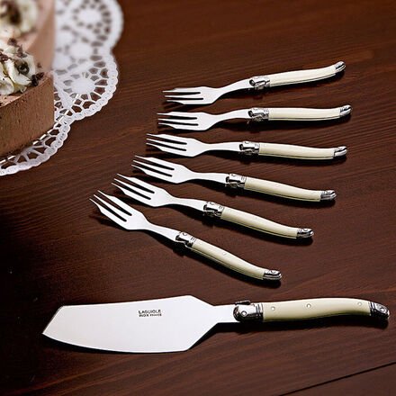 Laguiole Kuchengabeln 6-tlg. Elfenbein