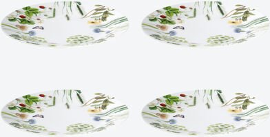 4er-Set Teller Wild Flowers, Ø 19,5 cm