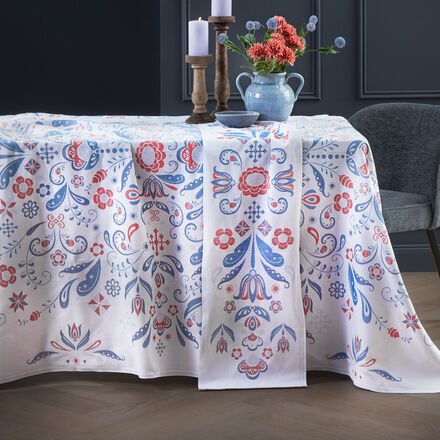 Jacquard Tischdecke Skandinavien, 145 x 245 cm, 100 % Baumwolle, waschbar bei 60 °C
