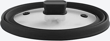 Multifunktionsdeckel/-haube - Glas/Silikon, Ø 27 cm, mikrowellengeeignet, zusammenklappbar, für Schüsseln Ø 20-27 cm, 2 ...