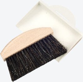 Kehrgarnitur für den Tisch, klein, Weiß