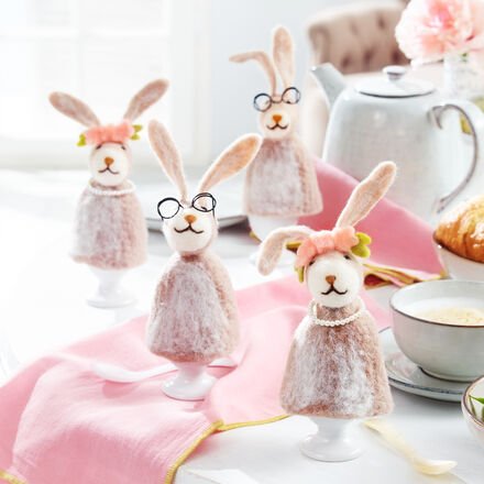 Eierwärmer Hasenpärchen, 4er-Set