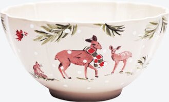 Servier-/Salat-/Obstschale Lustige Hirsche, beige, Ø 25, 3,22 l