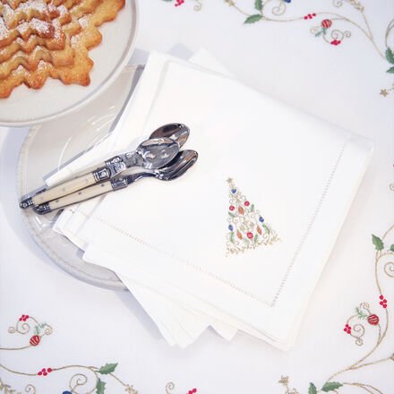 Servietten Tannenbaum, 4 Stück, 40 x 40 cm