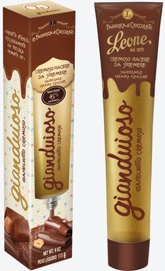 Gianduja Creme mit Piemont-Haselnüssen 115 g - 45 % Nussanteil, zart-cremig, palmölfrei, natürlich, italienische Manufak...