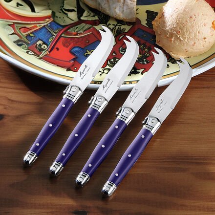 Thumbnail - 6-tlg schwarz Laguiole Käsemesserset in Holzbox